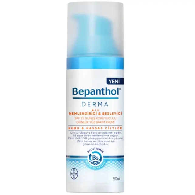 Bepanthol Derma Nemlendirici ve Besleyici SPF 25 Yüz Bakım Kremi 50ml - 1
