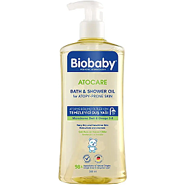 Biobaby Atocare Bath & Shower Oil - Atopiye Eğilimli Cilt Temizleyici Duş Yağı 500ml - Biobaby