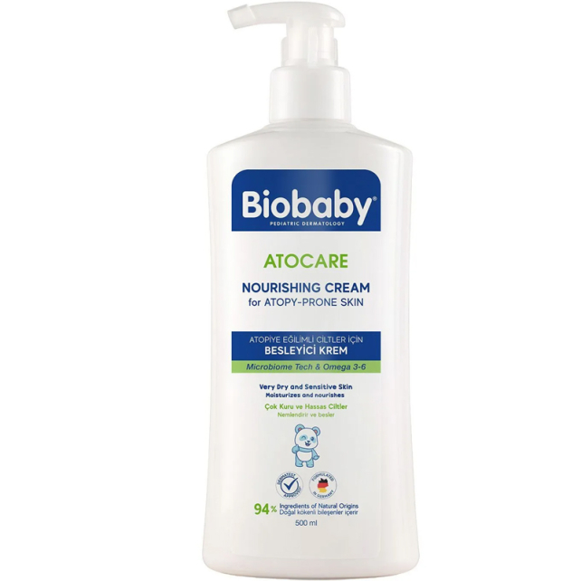 Biobaby Atocare Nourishing Cream - Atopiye Eğilimli Cilt Besleyici Kremi 500ml - 1