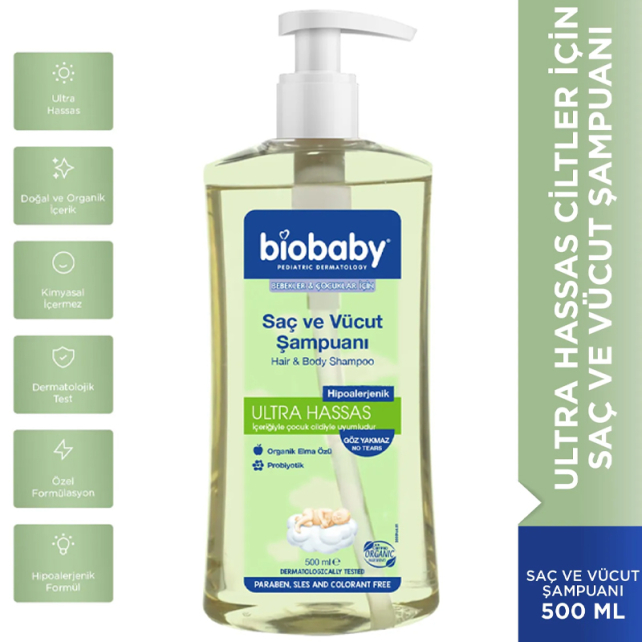 Biobaby Saç ve Vücut Şampuanı 500ml - 2