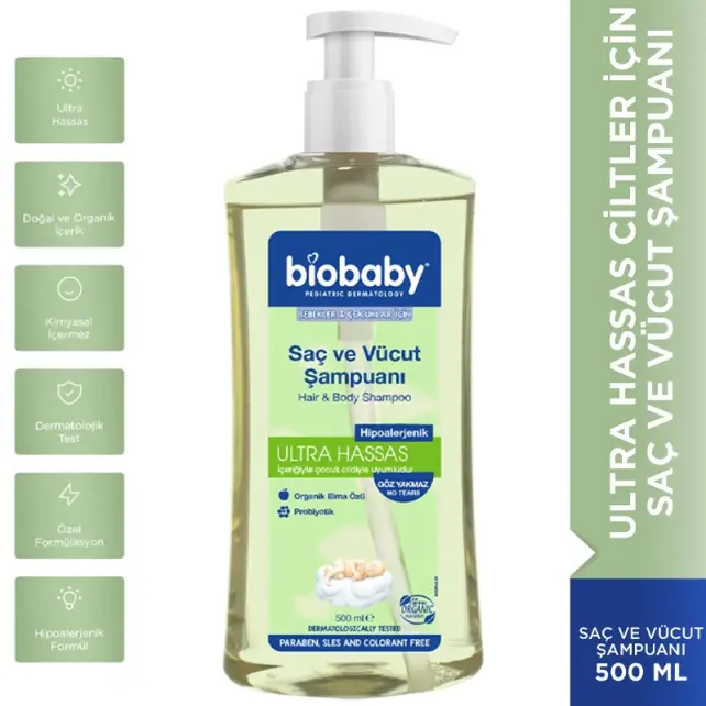 Biobaby Saç ve Vücut Şampuanı 500ml - 2
