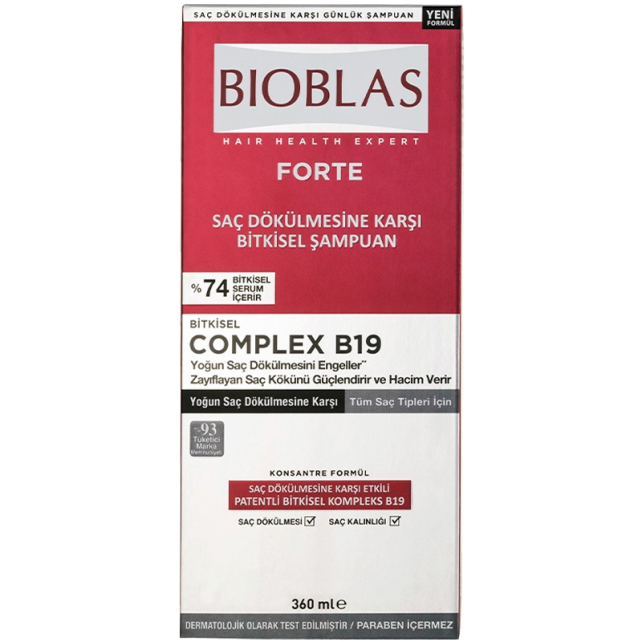 Bioblas Forte Saç Dökülmesine Karşı Bitksel Şampuan 360ml - 2