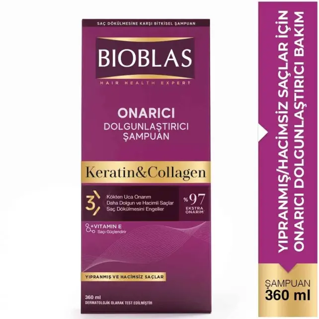 Bioblas Kolajen Keratin - Saç Dökülmesine Karşı Şampuan 360ml - 4