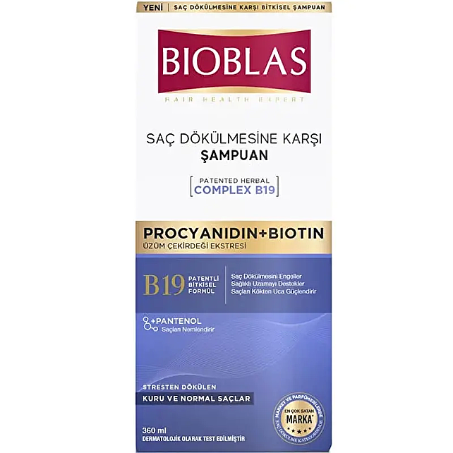 Bioblas Procyanidin Biotin - Anti Stres Saç Dökülmesine Karşı Şampuan 360ml - 1