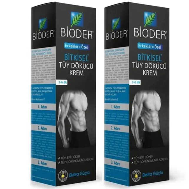 Bioder Erkekler İçin Tüy Dökücü Krem 2x100ml 2.si %50 İndirimli - 1