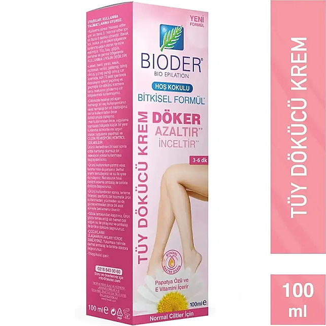 Bioder Tüy Dökücü Krem Normal Ciltler İçin 100ml - 2