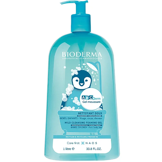 Bioderma ABCDerm Foaming Cleanser - Bebekler için Temizleyici Jel 1lt - 1