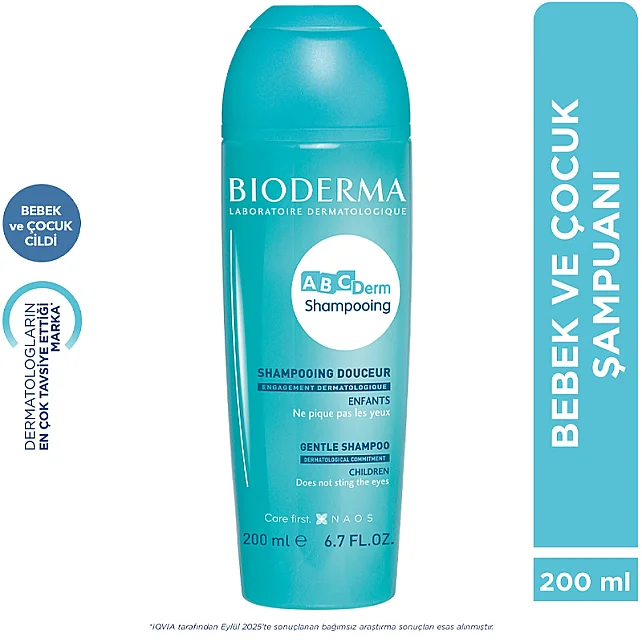 Bioderma ABCDerm Gentle Shampoo - Çocuk için Saç Şampuanı 200ml - 3