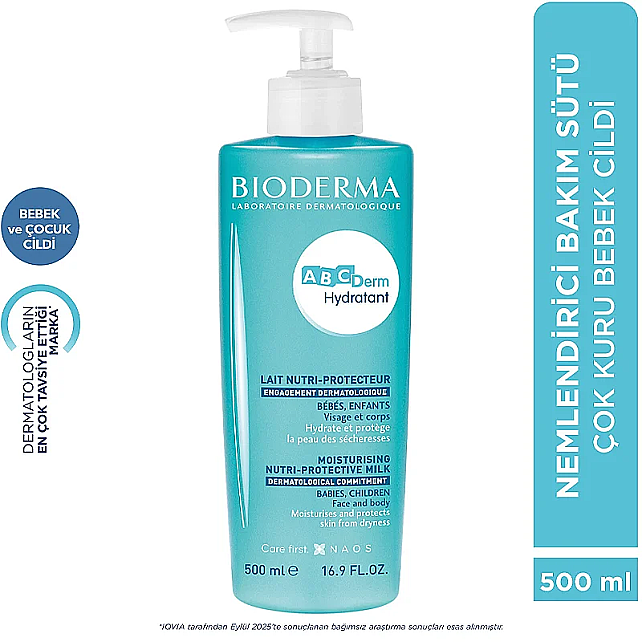 Bioderma ABCDerm Moisturizing Milk - Bebekler İçin Nemlendirici 500ml - 3