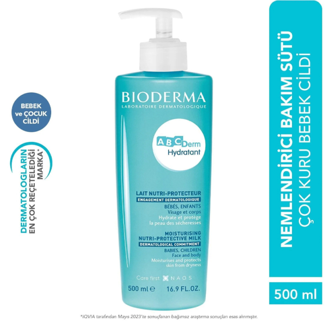 Bioderma ABCDerm Moisturizing Milk - Bebekler için Nemlendirici 500ml - 3
