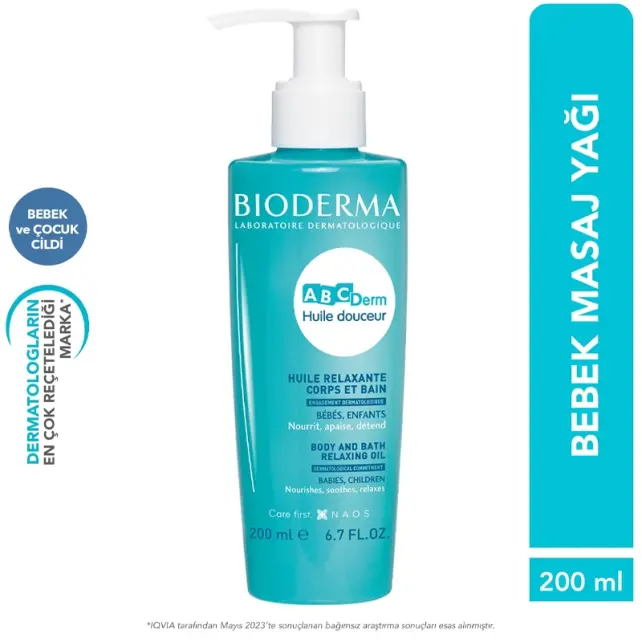 Bioderma ABCDerm Relaxing Oil - Bebek Masaj Yağı 200ml - 3