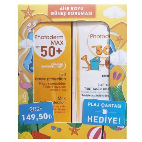 Bioderma Aile Boyu Güneş Koruma Seti - Plaj Çantası Hediye Bioderma Aile Boyu Güneş Koruma Seti - Plaj Çantası Hediye