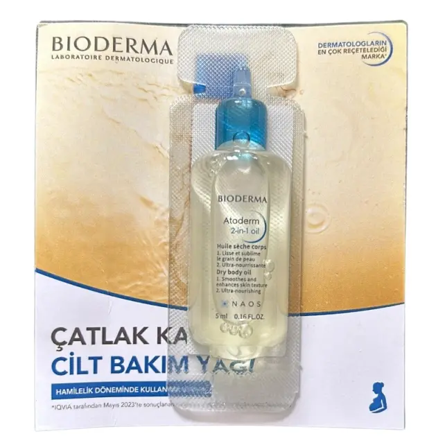 Bioderma Atoderm 2-in 1 Dry Body Oil - Çatlak Önleyici Nemlendirici Bakım Yağı 5ml - 1