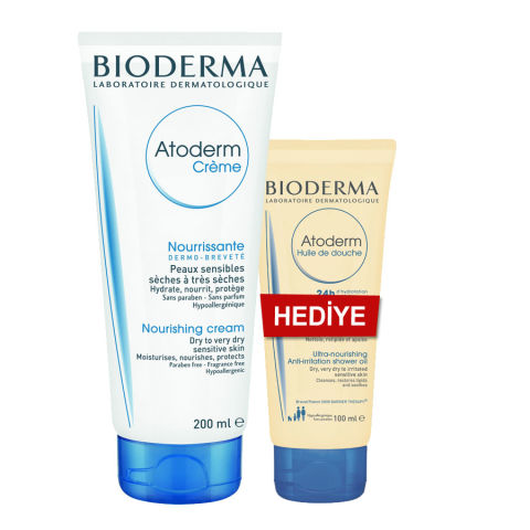 Bioderma Atoderm Cream - Bakım Kremi 200ml & Duş Yağı 100ml Hediye Bioderma Atoderm Cream - Bakım Kremi 200ml & Duş Yağı 100ml Hediye