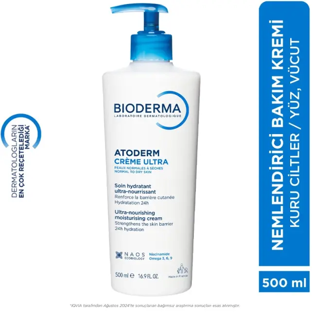 Bioderma Atoderm Creme Ultra - Nemlendirici Bakım Kremi 500ml - 8