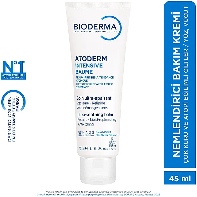 Bioderma Atoderm Intensive Baume - Atopi Eğilimli Cilt için Nemlendirici 45ml - 8