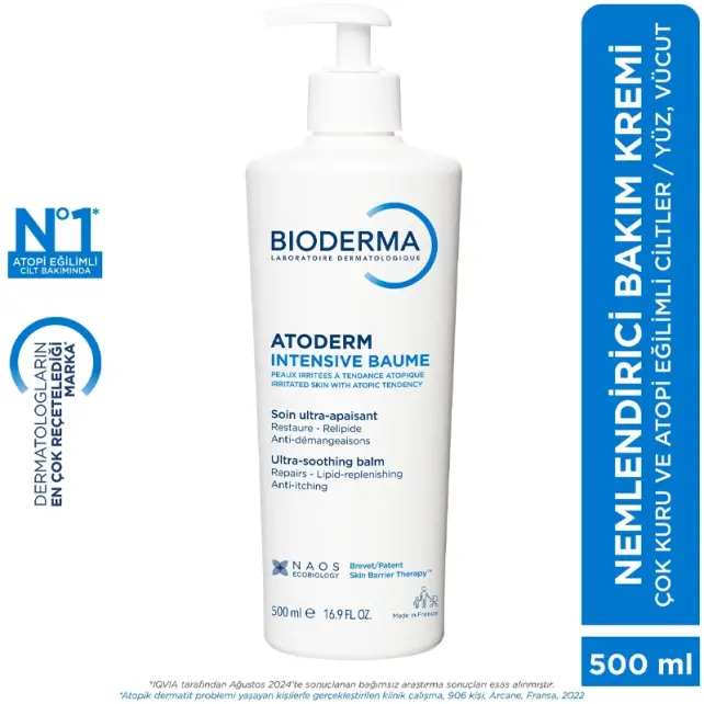 Bioderma Atoderm Intensive Baume - Atopi Eğilimli Cilt için Nemlendirici 500ml - 9