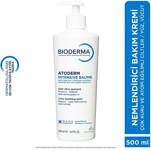 Bioderma Atoderm Intensive Baume - Atopi Eğilimli Cilt için Nemlendirici 500ml - 9