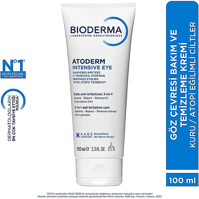 Bioderma Atoderm Intensive Eye - Atopi Eğilimli Cilt İçin Göz Çevresi Kremi 100ml - 3