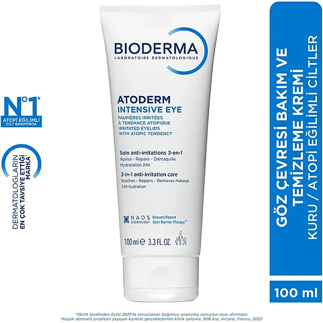 Bioderma Atoderm Intensive Eye - Atopi Eğilimli Cilt için Göz Çevresi Kremi 100ml - 3