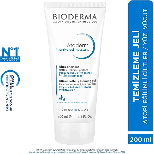 Bioderma Atoderm Intensive Foaming Gel - Atopi Eğilimli Cilt için Temizleyici 200ml - 4