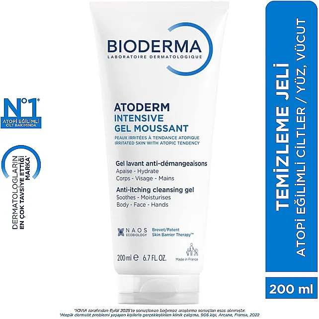 Bioderma Atoderm Intensive Foaming Gel - Atopi Eğilimli Cilt için Temizleyici 200ml - 4