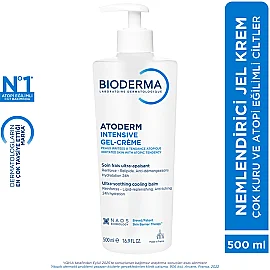 Bioderma Atoderm Intensive Gel Creme - Atopi Eğilimli Cilt için Nemlendirici 500ml - 6