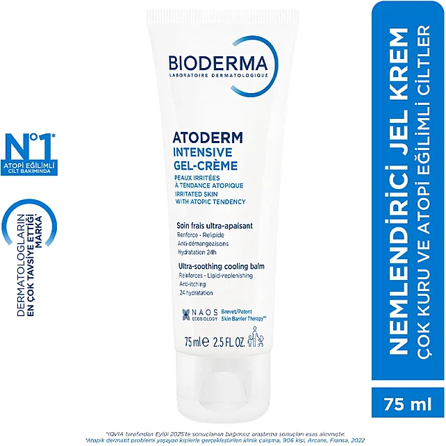 Bioderma Atoderm Intensive Gel Creme - Atopi Eğilimli Cilt için Nemlendirici 75ml - 4