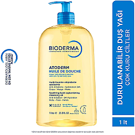 Bioderma Atoderm Shower Oil - Atopi Eğilimli Cilt İçin Duş Yağı 1lt - 7
