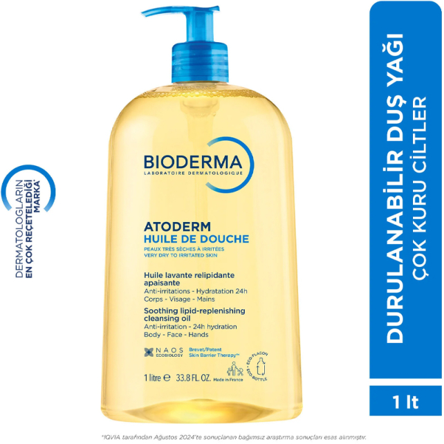 Bioderma Atoderm Shower Oil - Atopi Eğilimli Cilt için Duş Yağı 1lt - 7