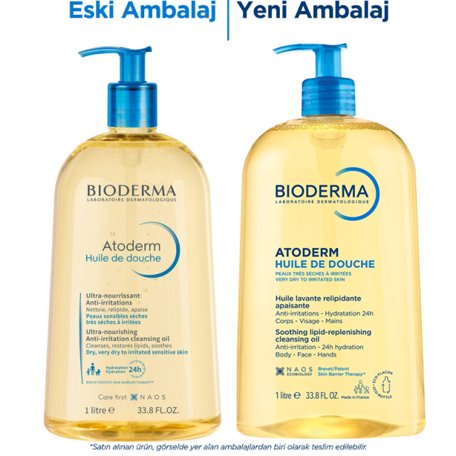 Bioderma Atoderm Shower Oil - Atopi Eğilimli Cilt için Duş Yağı 1lt - 4