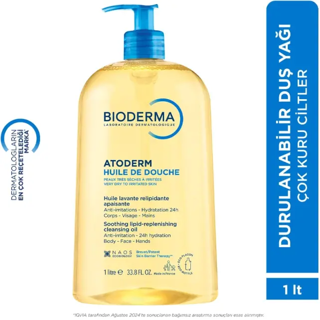 Bioderma Atoderm Shower Oil - Atopi Eğilimli Cilt için Duş Yağı 1lt - 7