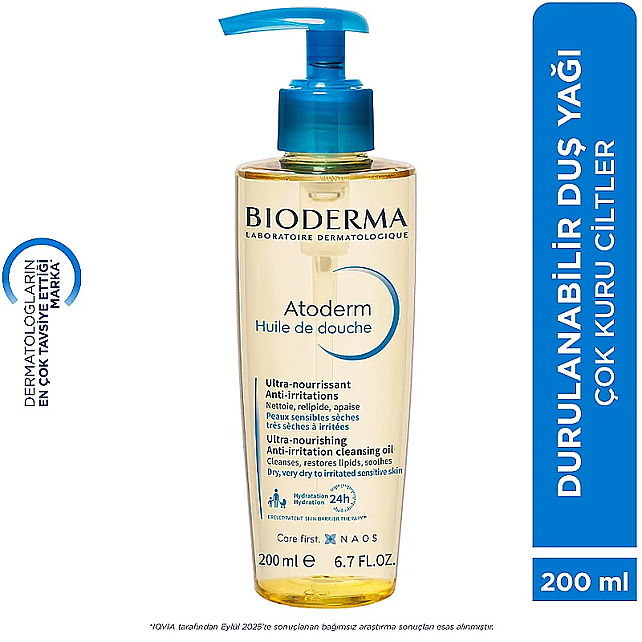Bioderma Atoderm Shower Oil - Atopi Eğilimli Cilt İçin Duş Yağı 200ml - 5