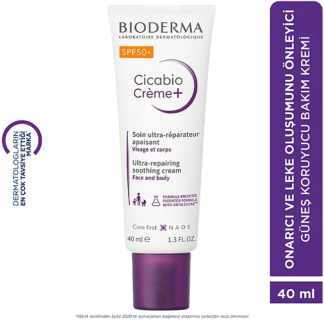 Bioderma Cicabio Creme+ SPF50 Repairing Soothing - Onarıcı ve Koruyucu Krem 40ml - 4