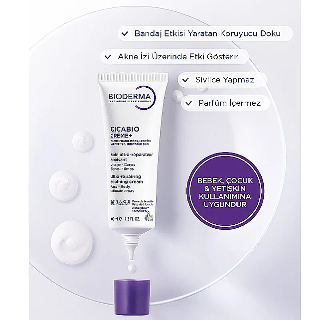Bioderma Cicabio Creme+ Ultra - Repairing Soothing - Onarıcı ve Yatıştırıcı Krem 40ml - 5