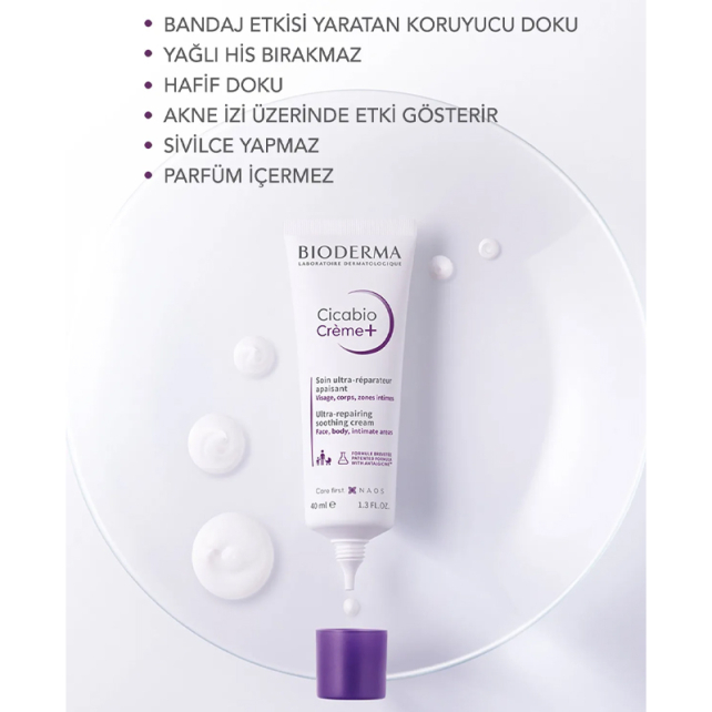 Bioderma Cicabio Creme+ Ultra-Repairing Soothing - Onarıcı ve Yatıştırıcı Krem 40ml - 2