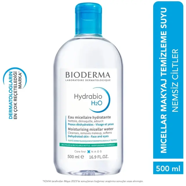 Bioderma Hydrabio H2O Miceller Solution - Misel Solüsyon 500ml - 5