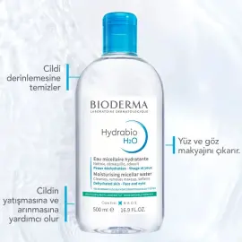 Bioderma Hydrabio H2O Miceller Solution - Misel Solüsyon 500ml İkili Paket - 2