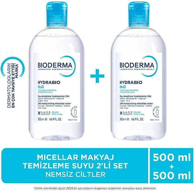 Bioderma Hydrabio H2O Miceller Solution - Misel Solüsyon 500ml İkili Paket - 6