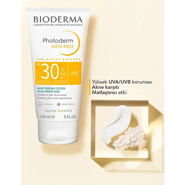 Bioderma Photoderm AKN Mat SPF 30 - Matlaştırıcı Etkili Güneş Kremi 150ml - 3