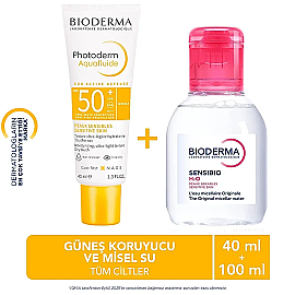 Bioderma Photoderm Aquafluid SPF 50+ 40ml & Sensibio H2O Misel Su 100ml - 2