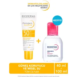 Bioderma Photoderm Aquafluid SPF50+ 40ml & Sensibio H2O Misel Su 100ml - 2