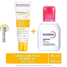 Bioderma Photoderm Aquafluid SPF50+ 40ml & Sensibio H2O Misel Su 100ml - 2