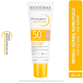 Bioderma Photoderm Aquafluide SPF 50+ Renkli Güneş Koruyucu Light 40ml - 5
