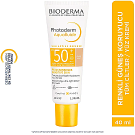 Bioderma Photoderm Aquafluide SPF 50+ Renkli Güneş Koruyucu Light 40ml - 5