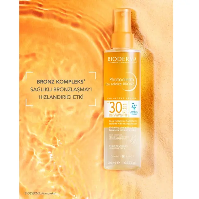 Bioderma Photoderm Bronz Sun Protective Water SPF30 Güneş Koruyucu 200ml - 4