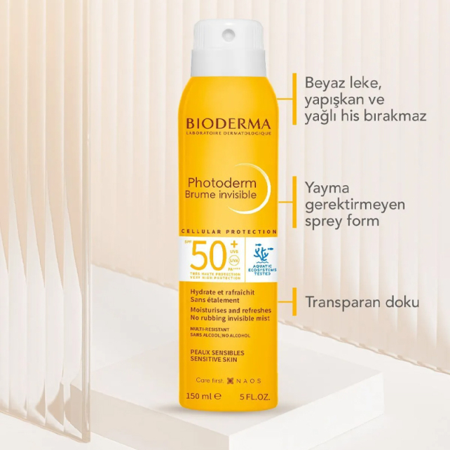 Bioderma Photoderm Brume Invisible Mist SPF 50+ Güneş Koruyucu 150ml - 3