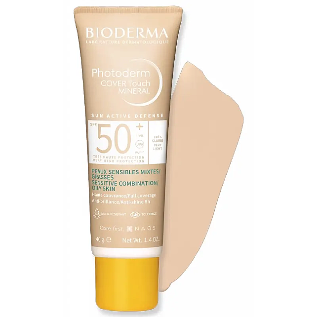 Bioderma Photoderm Cover Touch Mineral SPF 50 + Renkli Güneş Koruyucu Tres Claire Very Light 40gr - 2