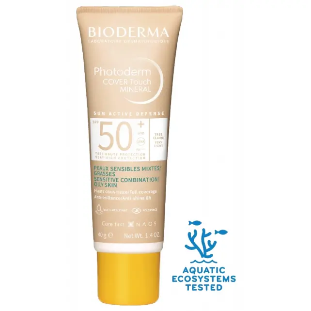 Bioderma Photoderm Cover Touch Mineral SPF 50 + Renkli Güneş Koruyucu Tres Claire Very Light 40gr - 3