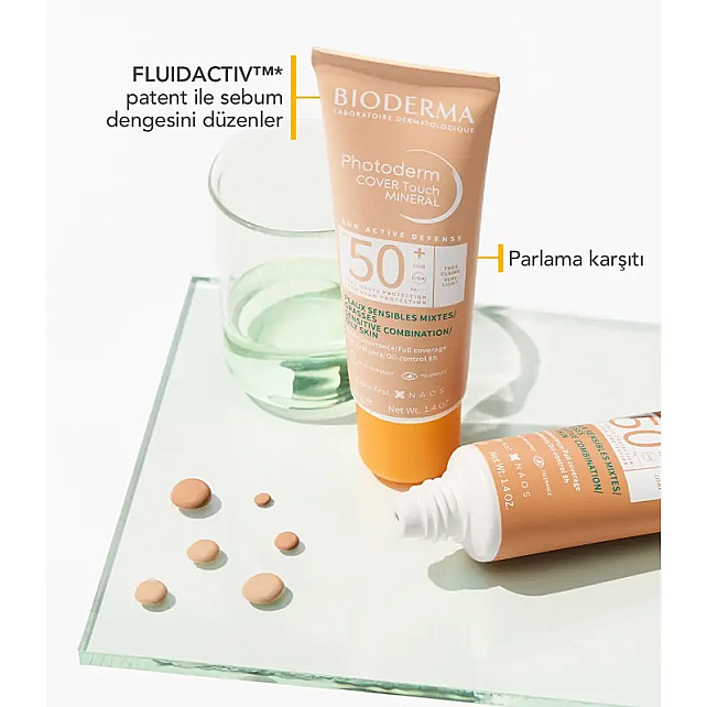 Bioderma Photoderm Cover Touch SPF 50 + Renkli Güneş Koruyucu Light 40gr - 4